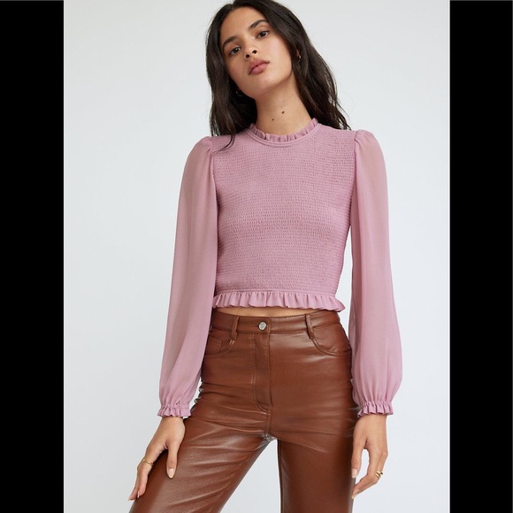 Aritzia Tops - aritzia tempest blouse   soft orchid